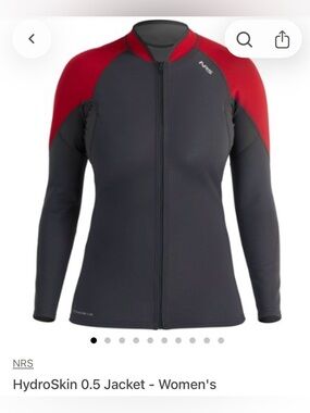 NRS  NWOT Women's HydroSkin 0.5 Jacket - Charcoal & Red
